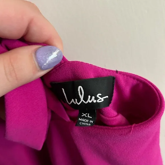 Lulu’s Hot Pink Cocktail Dress - XL - Picture 3 of 4